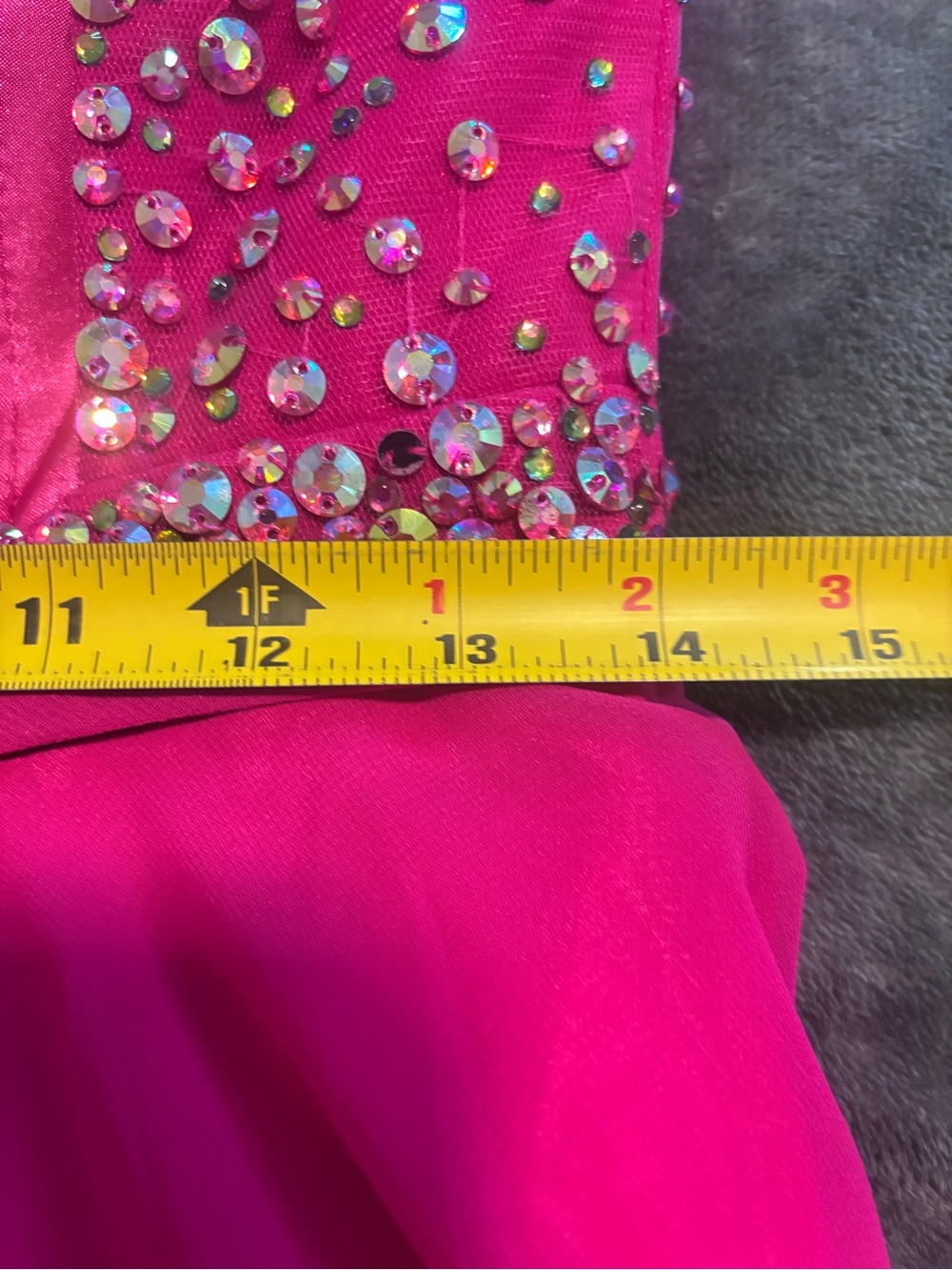 Camille La Vie Beaded Halter Formal Dress | Hot Pink/Fuschia | Size 6 - Picture 8 of 9